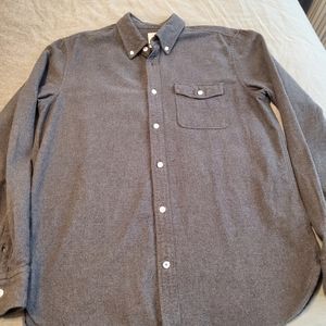 Gap gray flannel button down size L